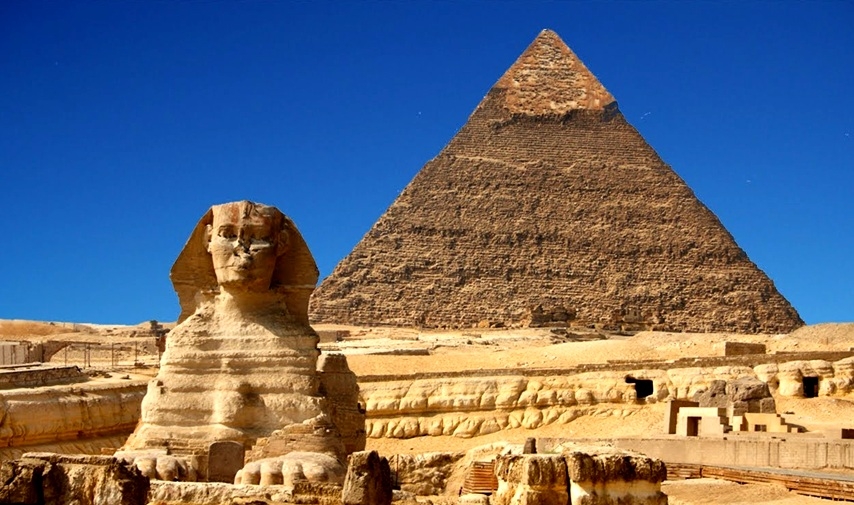 Pyramids and Sphinx
