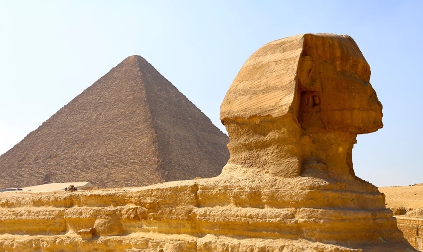 Pyramids and Sphinx