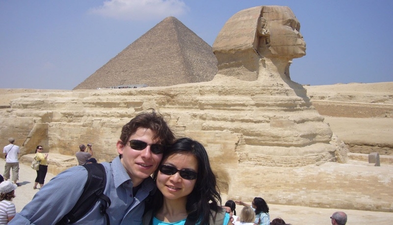 Pyramids and sphinx