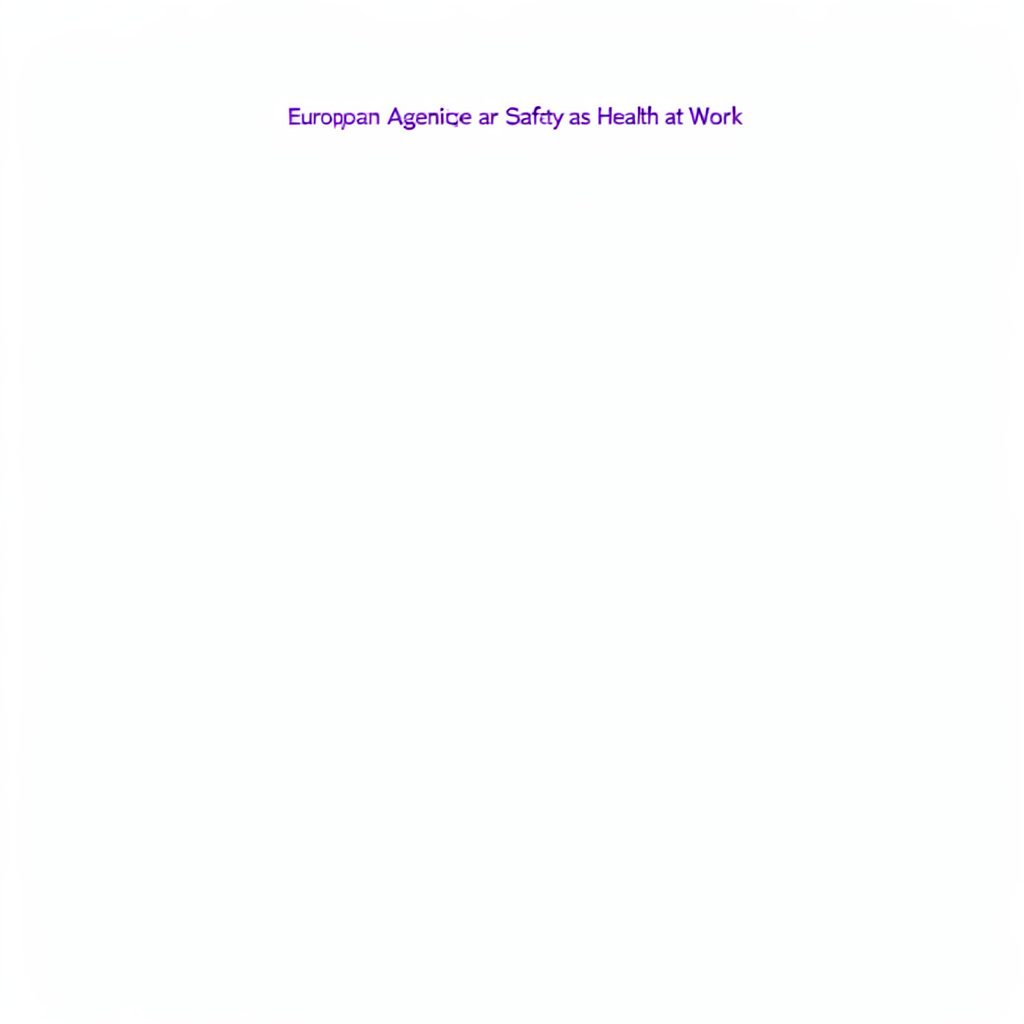 European Agency for Safety and Health at Work logo mark, bold geometric emblem in white on black